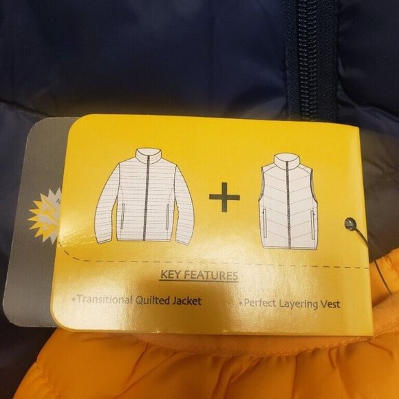 NHL Buffalo Sabres 3 in 1 Systems Jacket Mens Large Embroidered Logo Gold Navy - Picture 8 of 9